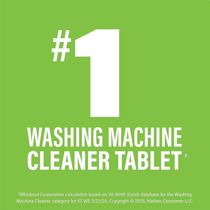 Affresh Washing Machine Cleaner, Helps Power Away Odor Causing Bacteria & Grime Deep Inside Pump, Valve & Hoses, 5 Time Release Tablets, 5 Month Supply