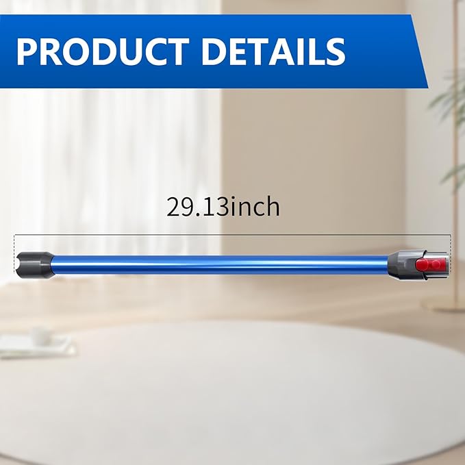 Quick Release Replacement Wand Compatible with Dyson V9, Digital Slim,V12 Detect Slim+,V12 Detect Slim Absolute Vacuum Cleaner, Vacuum Attachment Extension Parts for Home Cleaning 29inch (Blue)