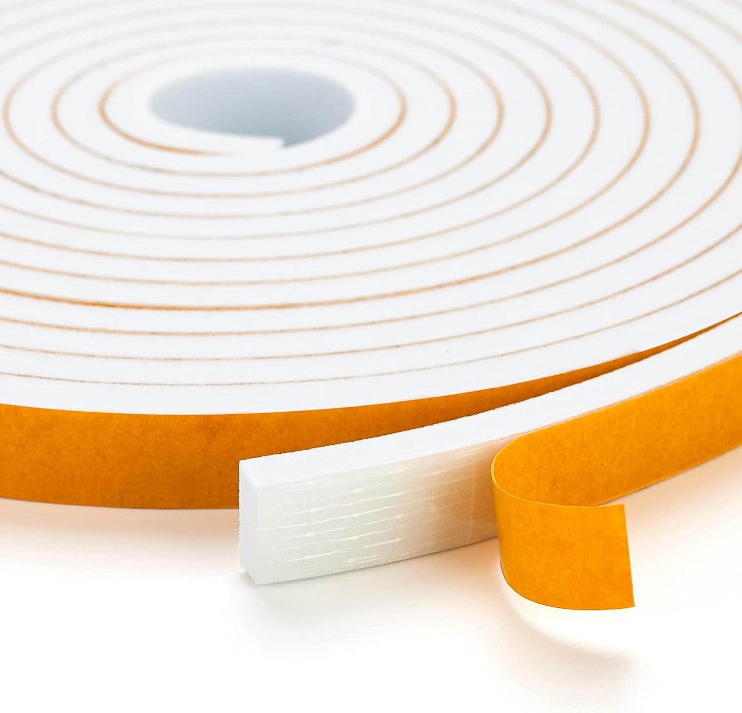 13 Feet Weather Stripping Door Seal, 2" Wide X 1/4" Thick Door Seal Strip High Density Foam Tape Adhesive Strip for Door Soundproofing,Window Insulation (2" x 1/4" x 13FT,White)
