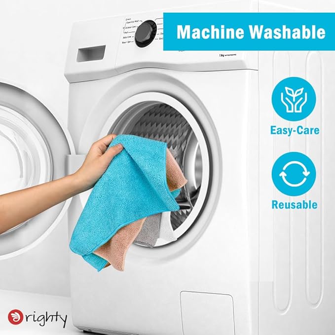 Orighty Black Microfiber Cleaning Cloth, Microfiber Towels for Cars, Highly Absorbent Car Cleaning Supplies, Lint Free Cloths Clean Rags for Car Care, House, Kitchen, 12x11 inch, Pack of 24