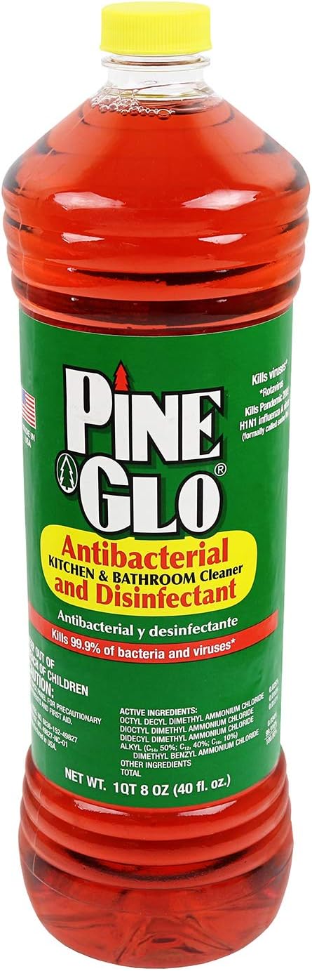 Pine Glo Antibacterial and Disinfectant Cleaner, Hospital Grade and EPA Registered. Pine Scent 40 Fl oz Bottle