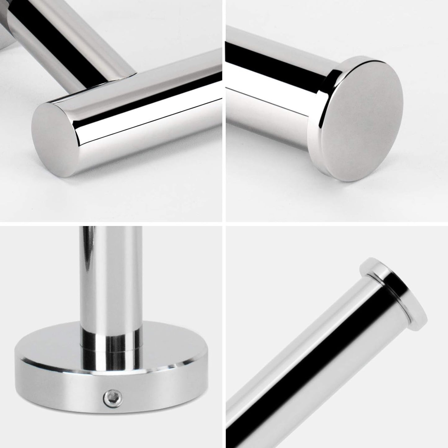 NearMoon Bathroom Toilet Paper Holder, Premium SUS304 Stainless Steel Rustproof Wall Mounted Toilet Roll Holder for Bathroom, Kitchen, Washroom (1 Pack, Chrome Finish)