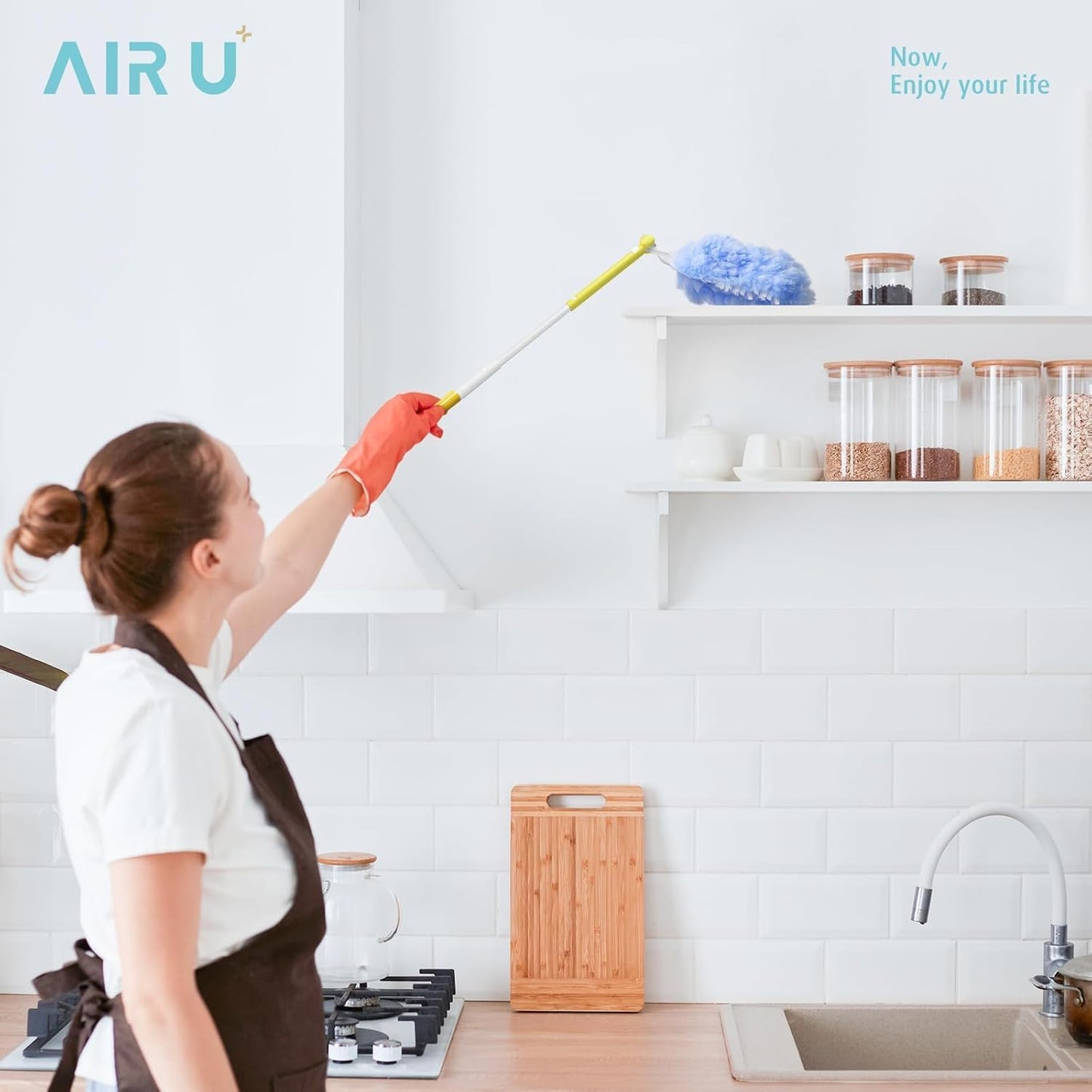 Duster Refill for Swiffer Duster, 30 Count Heavy Duty 2 Side 360° Duster Refills with 1 Handle, 4X Microfibers, Disposable Multi Surface Dusters for Cleaning