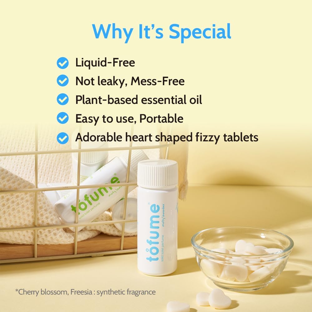 Effervescent Bathroom Air Freshener - Lemon Eucalyptus - Toilet Deodorizer, Bathroom Odor Eliminator, Toilet Freshener, Flushable Air Freshener Toilet Tablets, 1 Pack (30 Tablets)