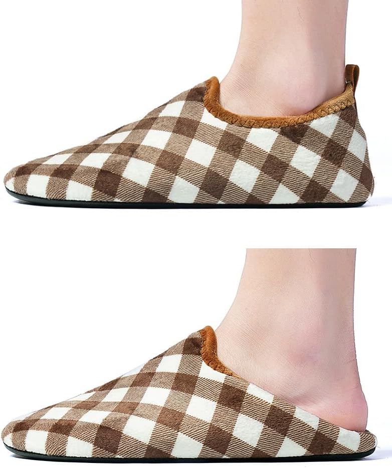 QZKDM Lightweight Slip on Grip Indoor House Slippers Barefoot Non Slip Home Exercise Yoga Shoes for Men Women