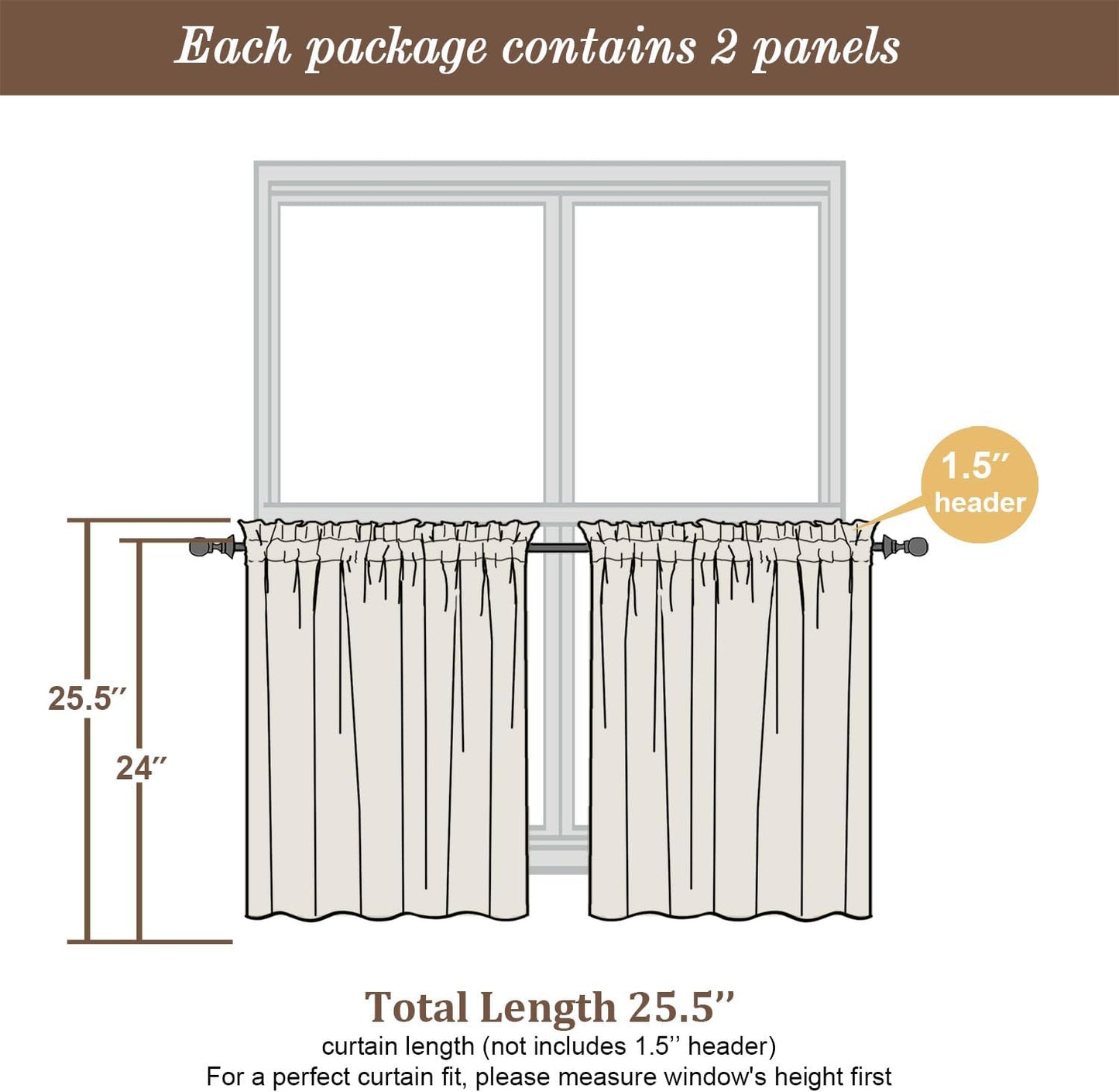 Chyhomenyc Sheer Lilac Tier Curtains 24 Inch Length, Small Window Curtains Treatment for Bathroom Living Room Basement, Short Rod Pocket Cafe Curtain, 42W x 24L Inches, 2 Panels