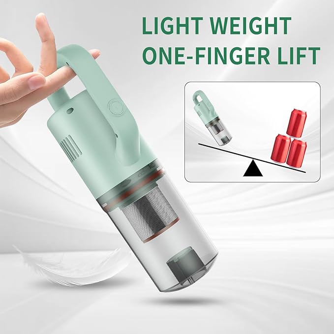 Cordless Vacuum Cleaner, Handheld Stick Mini Lightweight 2-in-1 Vacuum for Pet Hair Hardwood Floor Cat Litter Home Cleaning