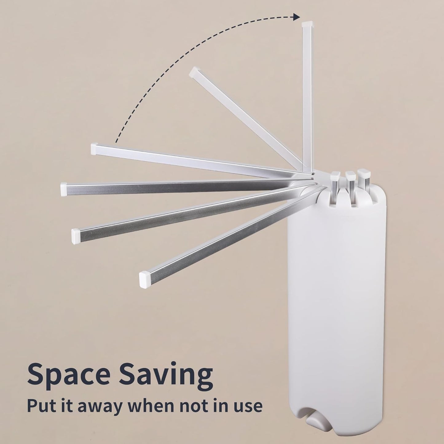 Wall Mounted Clothes Drying Rack Tripod,Foldable Drying Rack,Wall Mounted Dryer Rack Clothing,Over The Door Drying Rack for Laundry Bedroom Household Aluminium