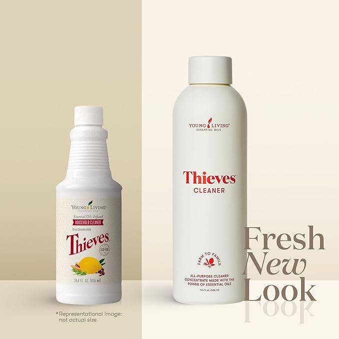 Young Living Thieves Household Cleaner Ultra Concentrated 14.4 fl oz – All Purpose Cleaner for Kitchen, Bathroom & Surfaces – Multipurpose Essential Oil Cleaner – 3 Pack