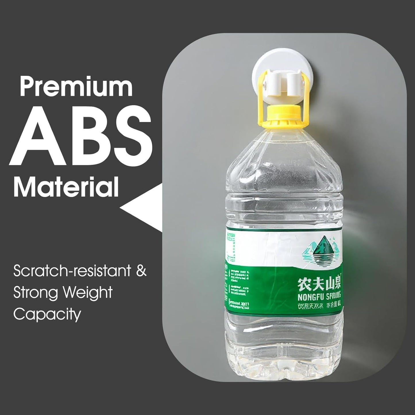 Mop Holder 3 Pack - Wall Mount Broom and Mop Grippers, No Drilling Self Adhesive Hooks, ABS Heavy Duty Storage Organizer for Kitchen, Garage, Bathroom