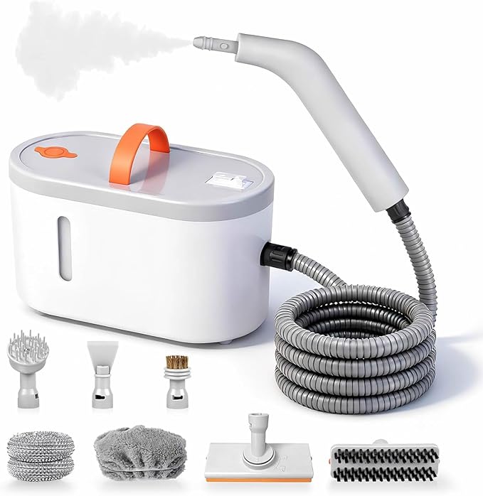 Steam Cleaner, Portable Handheld Steamer for Cleaning, Large Capacity Tank Pressurized Steam Cleaning Machine for Home, Car, Bathroom, Kitchen, Furniture, Grout, Floor, Tile