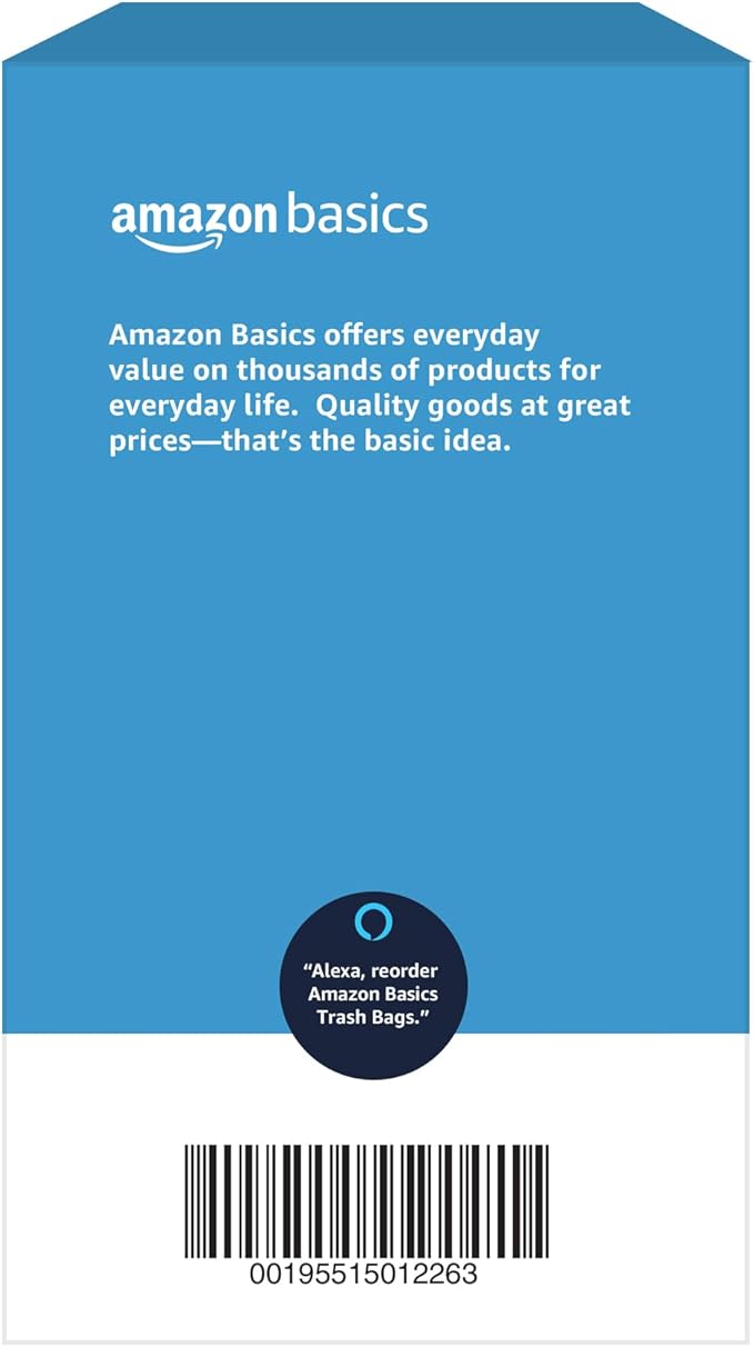 Amazon Basics Trash Bags, 30 Gallon, 50 Count | Drawstring | Multipurpose | Pack of 2