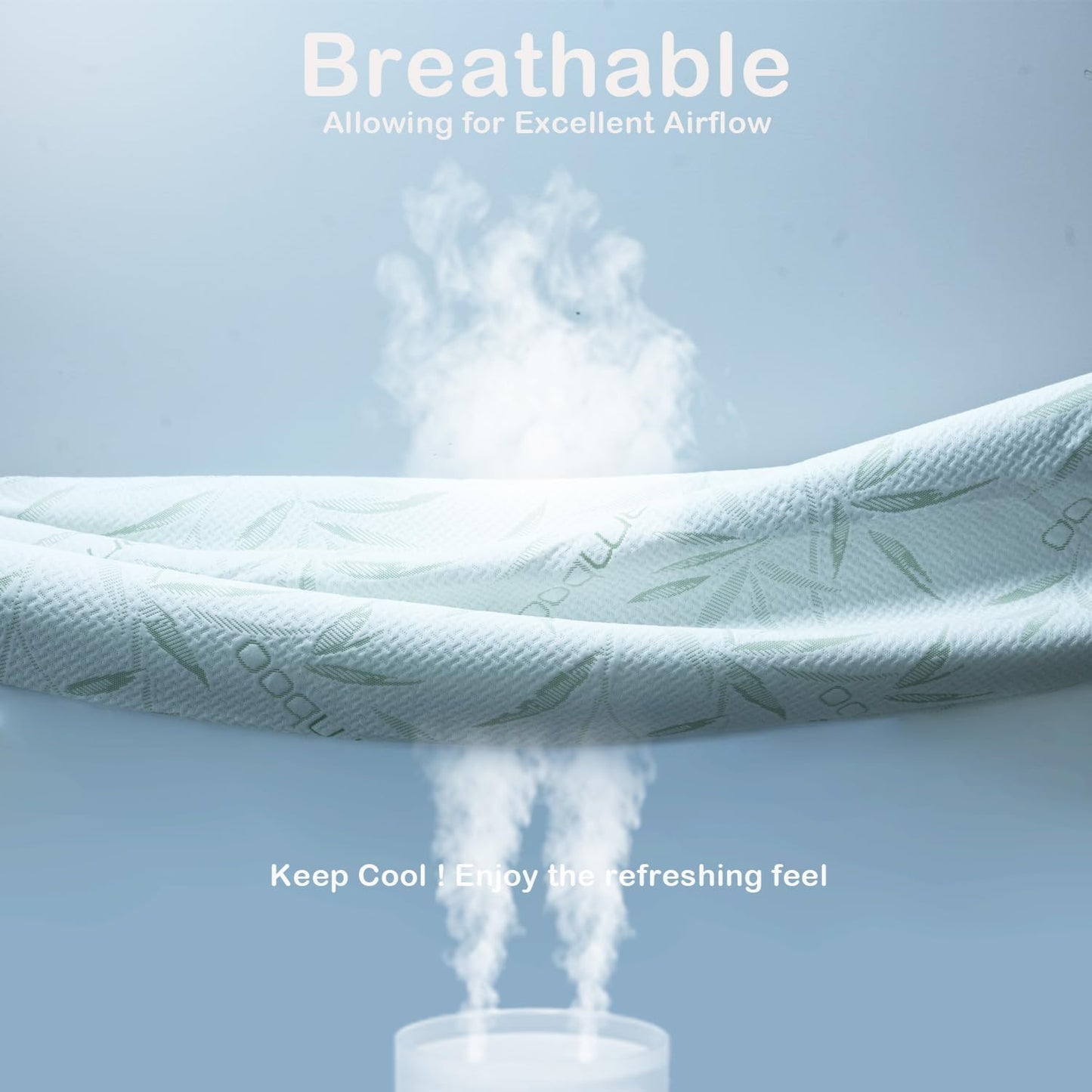 King Mattress Protector Waterproof Mattress Pad Washable Bamboo Rayon Mattress Cover Breathable Noiseless Bed Protector 5" - 21'' Elastic Fitted Deep Pocket