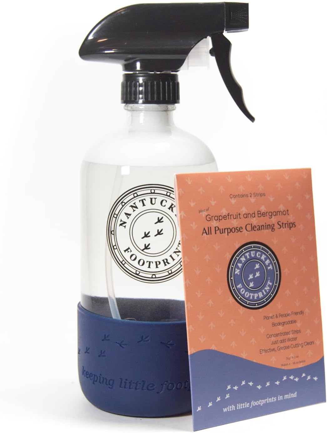 All Purpose Cleaning Spray - 16 oz - Just-Add-Water - 2 Concentrated Cleaning Strips + 16 oz Reusable Glass Spray Bottle