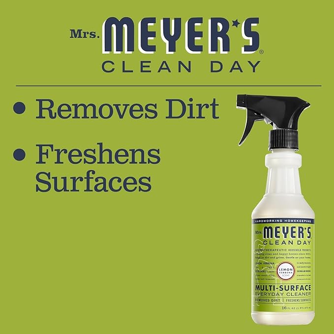 Mrs. Meyers Clean Day Multi-Surface Spray, Lemon Verbena 16 oz (Pack of 6)