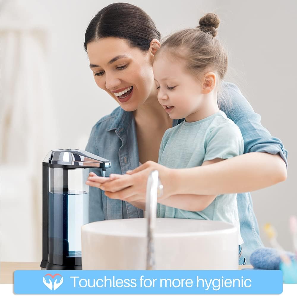 Secura 17Oz Automatic Liquid Soap Dispenser, Touchless Battery Operated Hand Soap Dispenser with Adjustable Soap Dispensing Volume Control Dial
