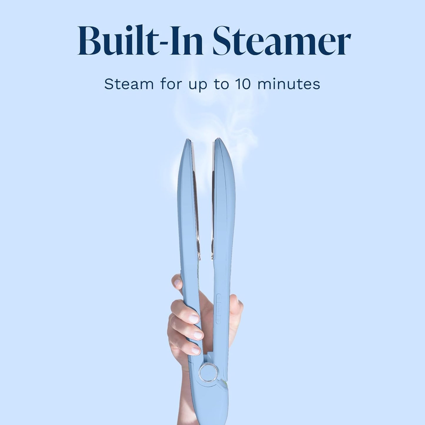 Nori Press Travel Steam Iron - Handheld Iron With Optional Steam Feature - No Ironing Board Required - Easy to Use w/ 6 Fabric Settings - Removes Wrinkles - User Manual Included -Blue