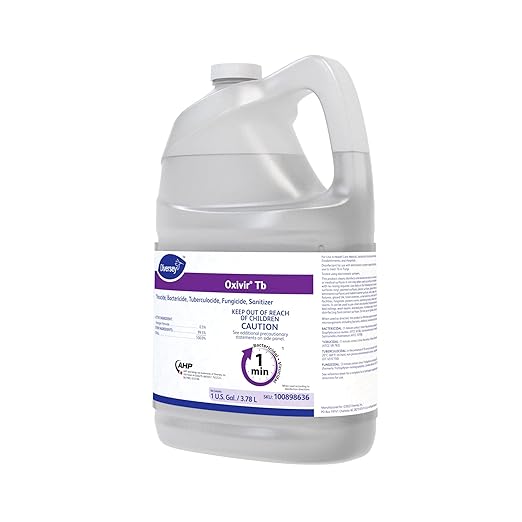Oxivir Diversey 100898636 Tb One-Step Liquid Disinfectant Cleaner, Hospital Grade Accelerated Hydrogen Peroxide AHP, No Fragrance Added, Ready-to-Use, 1-Gallon