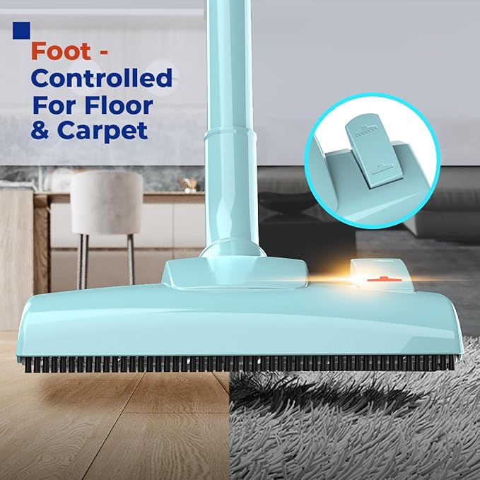 Roomie Tec Corded Stick Vacuum Cleaner - 450W, Lightweight 2 in 1 Handheld with Powerful Suction, Bagless HEPA Filter, Large Dust Capacity, 20ft Cable - Ideal for Floors, Dorm Room, & Home Cleaning