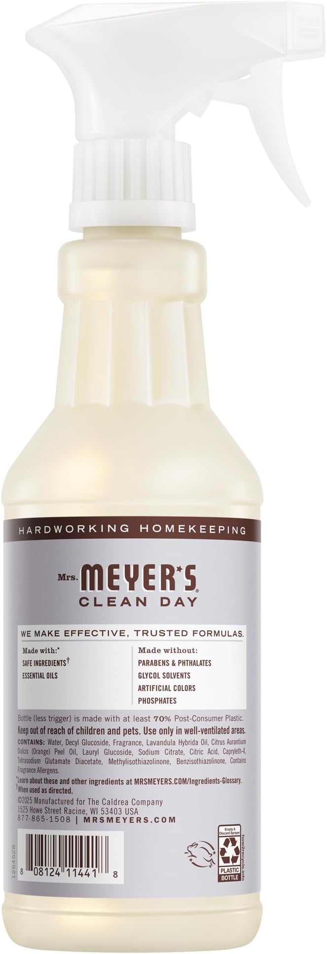 MRS. MEYER'S CLEAN DAY Multi-Surface Everyday Cleaner, Lavender Scent, 16 Fl Oz Bottle - 3 Pack
