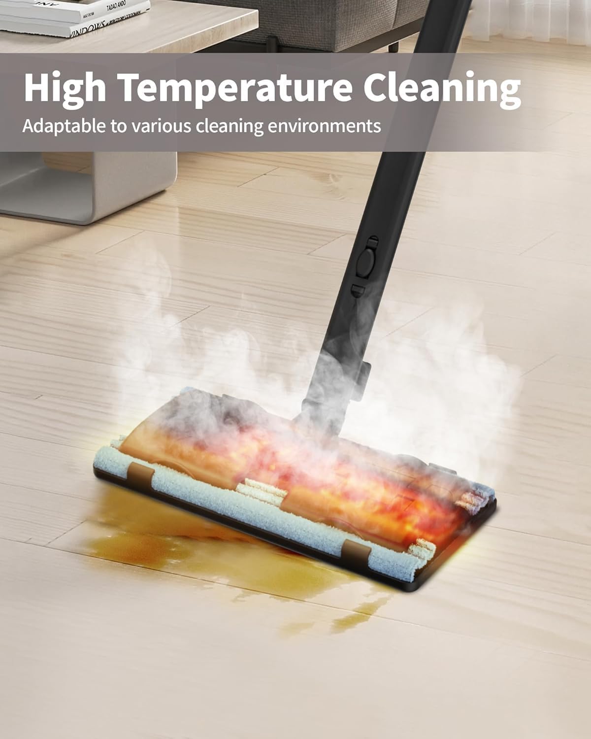 Steam Cleaner for home, 293°F 58 PSI Powerful Multipurpose Steam Mop for Home Use, 50Oz Capacity, Heavy Duty Steamer for Carpets, Handheld Steamers, Floors, Cars, Tiles, Crack Cleaning, Titanium