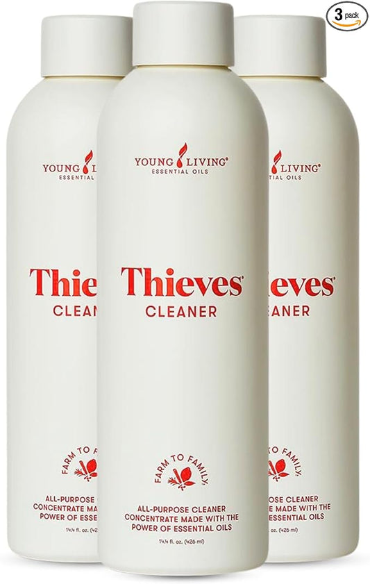 Young Living Thieves Household Cleaner Ultra Concentrated 14.4 fl oz – All Purpose Cleaner for Kitchen, Bathroom & Surfaces – Multipurpose Essential Oil Cleaner – 3 Pack