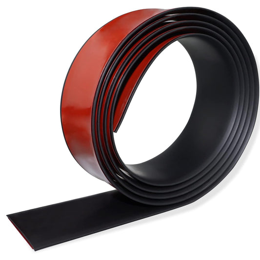 Floor Transition Strip Self Adhesive Floor Cover Strips Laminate 2" Wide Vinyl Flat Divider Transitions (5cm, 10Ft, Black)