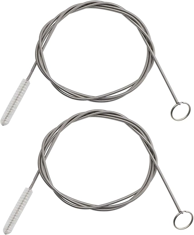 2 Pack 60 Inch Long Flexible Tube Cleaning Brush, Stainless Steel and Nylon Bristles, Suitable for Home Kitchen, Fish Tank, Water Pump Accessories, and More