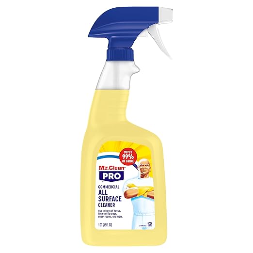 Mr. Clean PRO All Surface Cleaner, Commercial Grime Removal, Refillable Spray Bottles Bulk, 32 oz