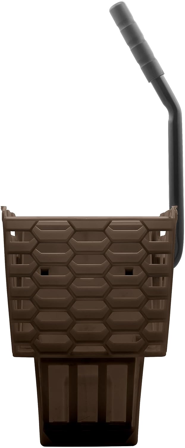 Carlisle FoodService Products Omnifit Mop Bucket with Side Press Wringer for Floor Cleaning, Kitchens, Restaurants, Office, And Janitorial Use, Polypropylene (Pp), 35 Quarts, Brown