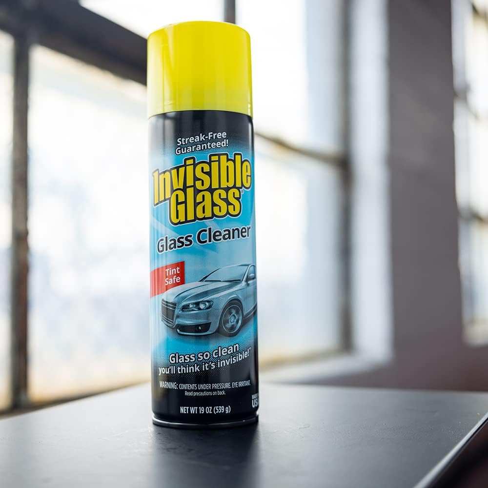 Invisible Glass 91164-12PK Premium Aerosol Glass and Window Cleaner for Auto and Home Cleans Glass, Windows, Windshields, and More, Streak-Free, Ammonia-Free, Tint-Safe, 19 oz (Pack of 12)