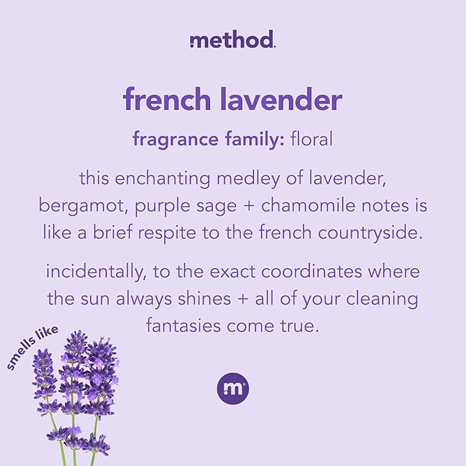 Method All-Purpose Cleaner Spray, French Lavender, Perfect for Most Counters, Tiles and More, 28 Fl Oz, (Pack of 2)