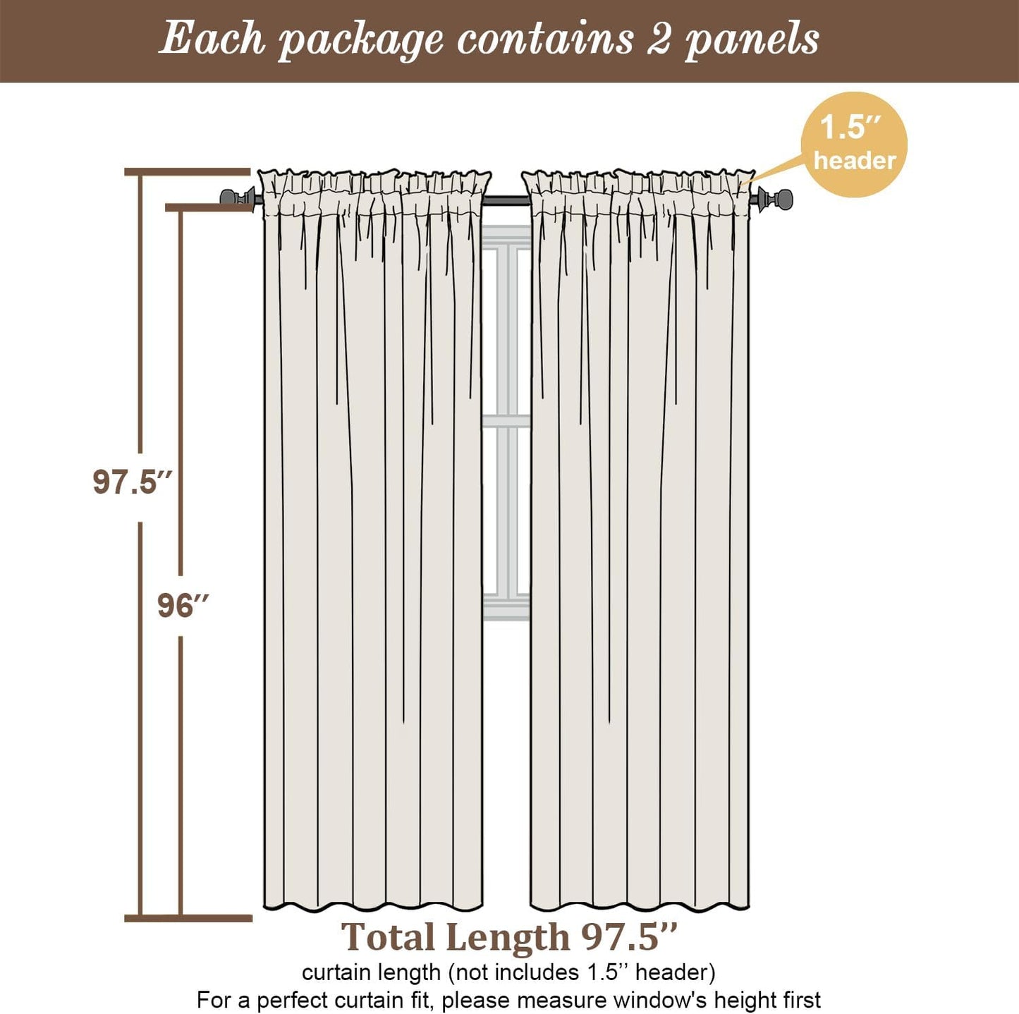 Chyhomenyc Sky Blue Sheer Curtains 96 inches Long 2 Panels, Light Filtering Light Blue Elegant Voile Window Treatment Drapes for Bedroom Living Room, Each 42 Wx96 L, 8FT