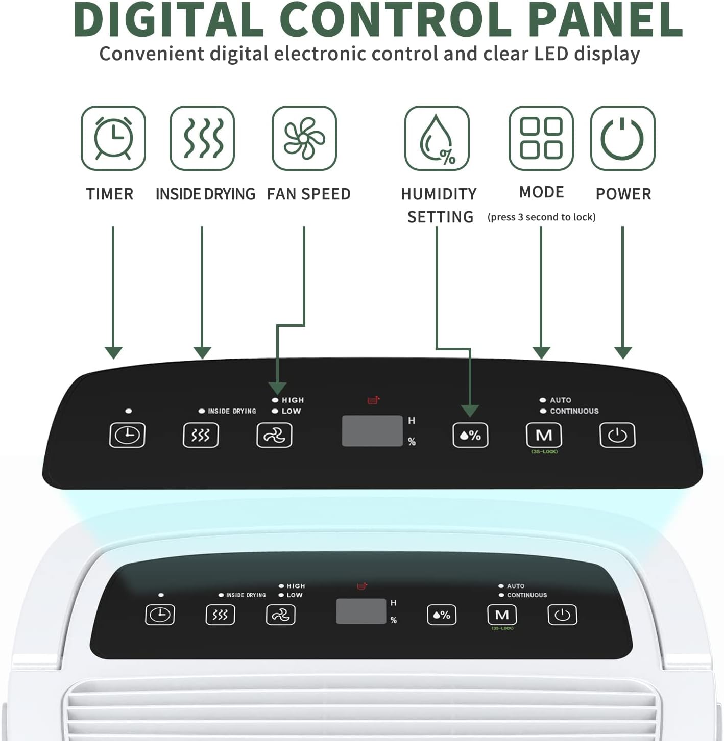 Shinco 6,000 Sq.Ft Energy Star Dehumidifier with WIFI, Ideal for Large Rooms and Home Basements, Efficient Moisture Removal with Adjustable Humidity Control, 1.32 Gallons Water Tank