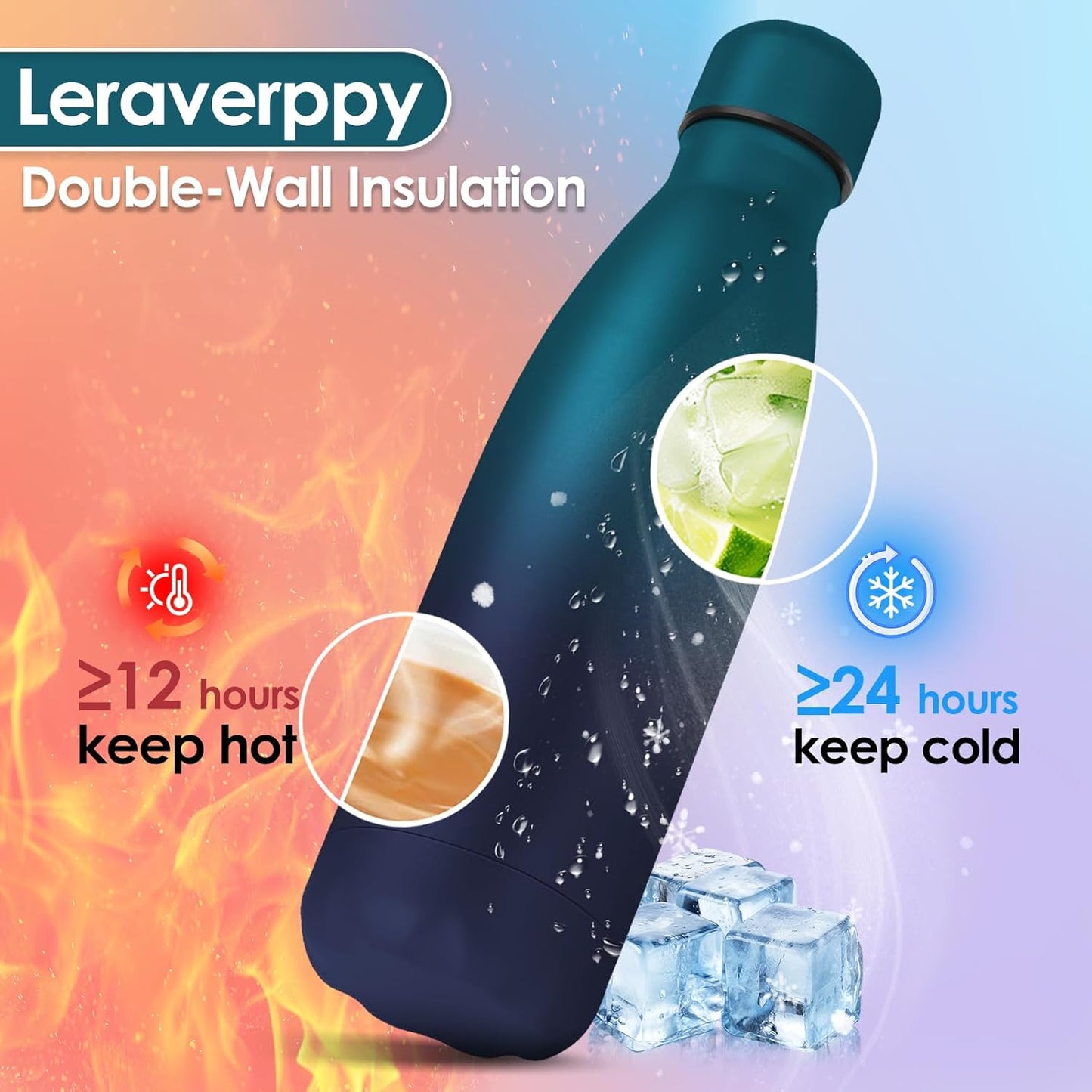 25oz Cola-Bottle Shaped Stainless Steel Leak-proof Water Bottle,Double Wall Vacuum Insulated Metal,Travel Mug For Sports Indoors & Outdoors,BPA-Free School Kid Flasks,Mix(4 Pack)