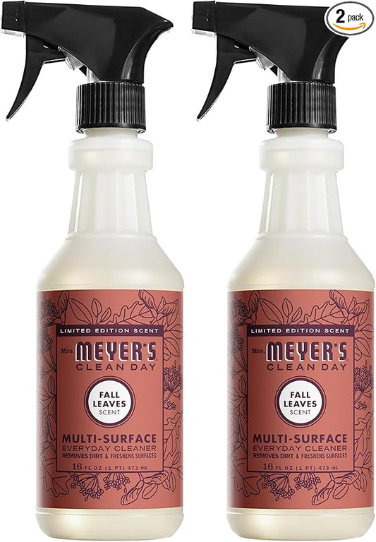 Mrs. MEYER'S CLEAN DAY Multi-Surface Everyday Cleaner,Fall Leaves Scent,16 Fl Oz Bottle,(Pack of 2)
