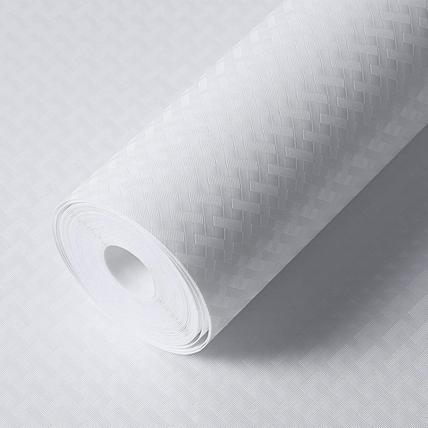 Shelf Liners for Kitchen Cabinets Refrigerator Liners Waterproof & Oil-Proof Kitchen Cupboard Liner Non-Slip Drawer Mats EVA Non Adhesive Fridge Liner for Shelves-White 11.8 x 59 Inches