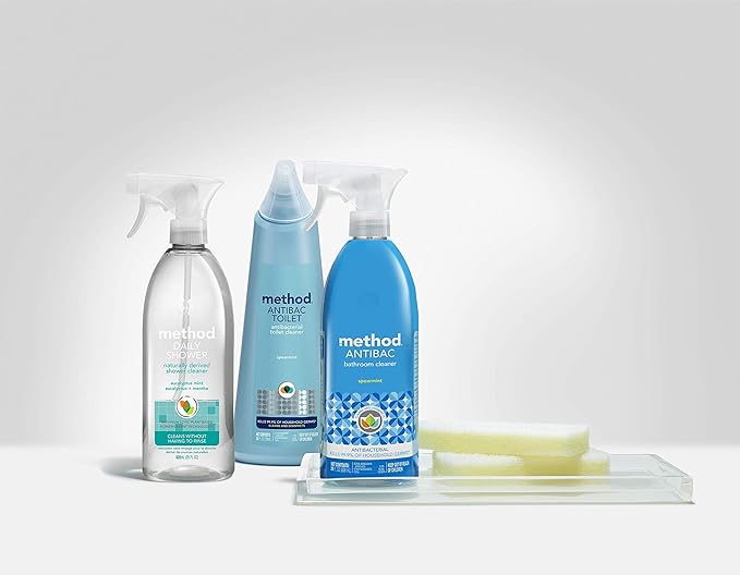 Method Foaming Tub + Tile Cleaner, Cleans Mold + Mildew Stains, Eucalyptus Mint Scent, 28 Fl Oz (Pack of 8)