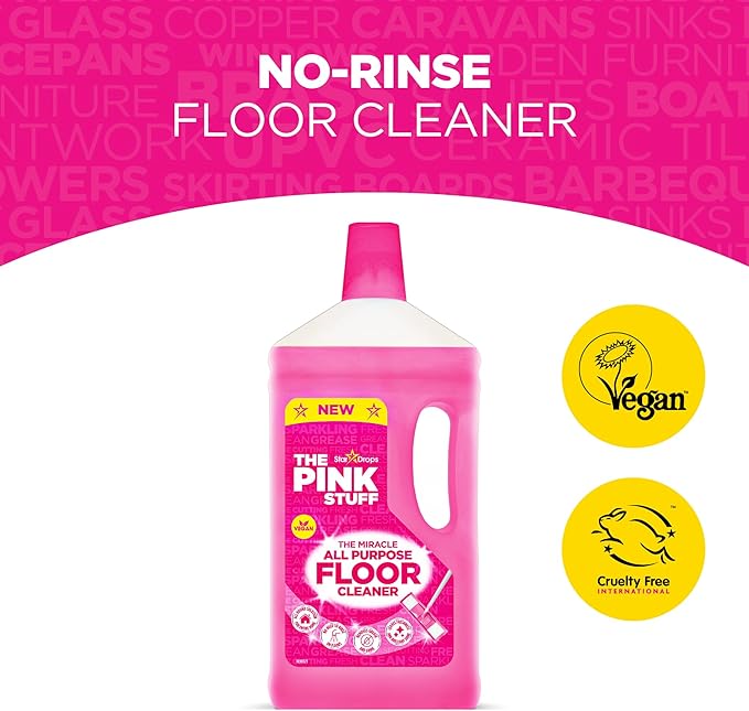 Stardrops - The Pink Stuff - The Miracle All Purpose Floor Cleaner, (82375),(Pack of 4)