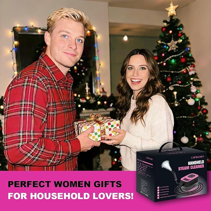 Portable Steam Cleaner for Cleaning with 16pcs Accessories, 6-Level Adjustable, 15s Heat-Up, Handheld Steam Cleaner for Home, Tile, Grease, Dirt, Car Detailing, Lightweight Design for Women& Girls