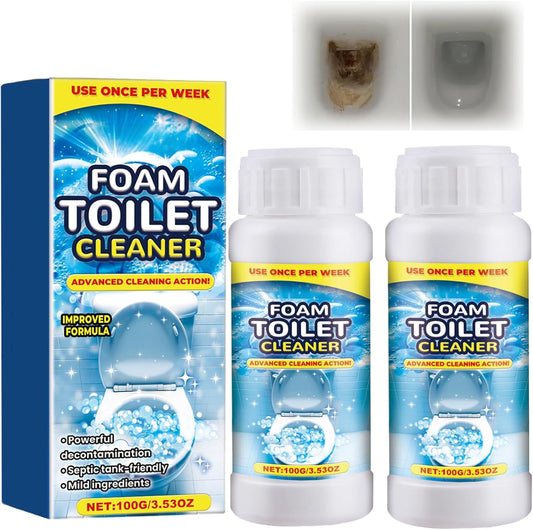 2PCS Foam Toilet Cleaner,New Powerful Foaming Toilet Bowl Cleaner,Foaming Bathroom Cleaner for Home,Instant Powerful Cleaner for Toilets Squatting Pans