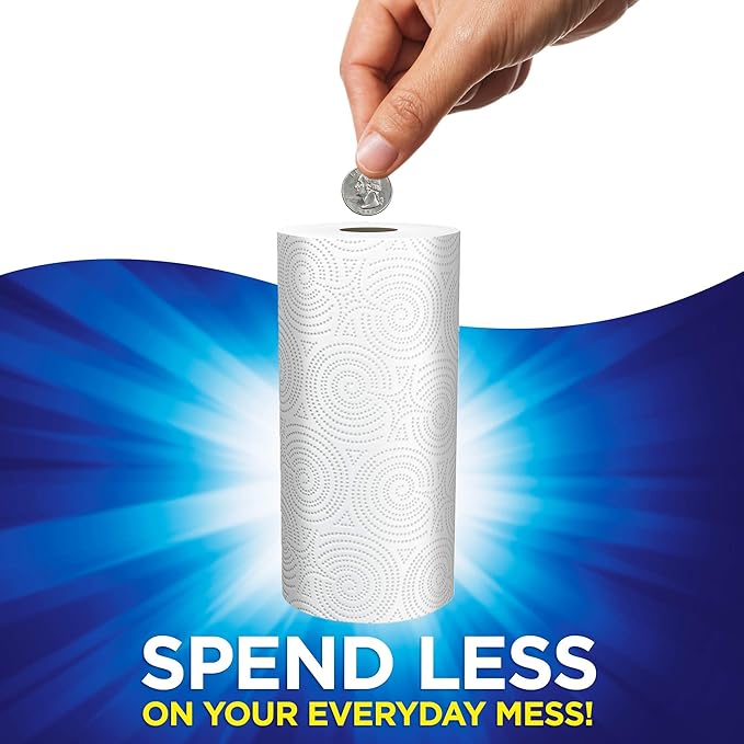 Sparkle Pick-A-Size Paper Towels, 6 Rolls = 11 Regular Rolls, Everyday Value Paper Towel With Full And Half Sheets
