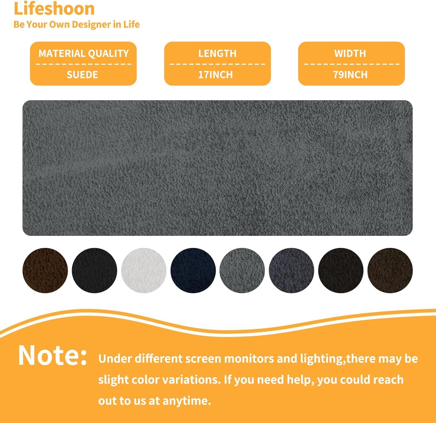 Fabric Repair Patches, 17X79 Inch Self-Adhesive Suede Patches Tape Durable, DIY Large Fabric Repair for Sofa, Couches, Furniture, Chair, Clothing （17X79 Inch, Grey）