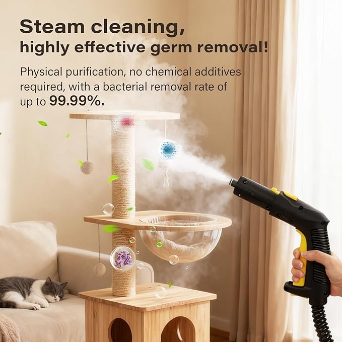 Steam Cleaner For Home, Steam Mop with 23 Accessories, Powerful Multipurpose Steamer for Cleaning to Remove Grime, Grease, 16.4ft Power Cord, Grout, Floor. Sofas, Upholstery
