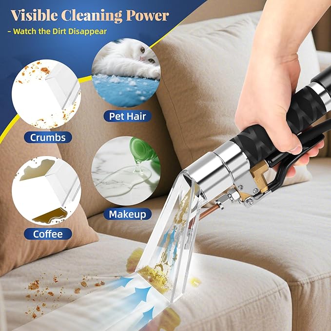 Better Extractor Hose Kit for Shop Vac, Universal Shop Vac Extractor Kit with 25FT Waterline, 11FT Vacuum Hose& Adapter, Converts Vacuum to Upholstery Extractor for Auto Detailing & Home Cleaning