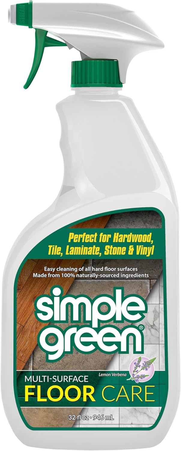 Simple Green Multi-Surface Floor Care - Cleans Hardwood, Vinyl, Laminate, Tile, Concrete and Other Wood - pH Neutral Floor Cleaner 32oz