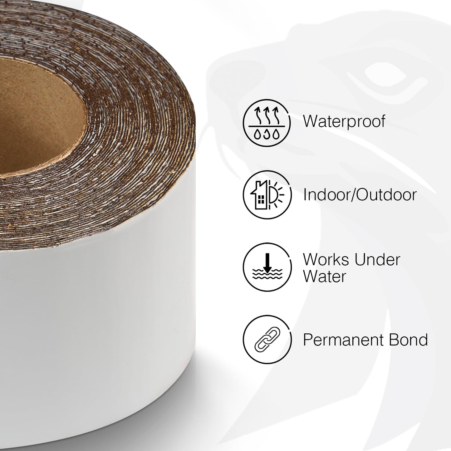 White RV Roof Sealant Tape, 4" x 25' Waterproof Repair Seal Tape – Extra Thick, UV-Resistant, Weatherproof Patch for Permanent Leak Sealing on RVs, Trailers, and Mobile Homes