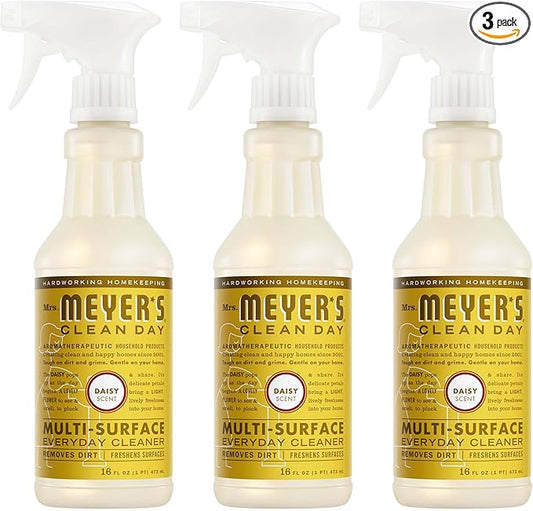 MRS. MEYER'S CLEAN DAY Multi-Surface Everyday Cleaner, Daisy Scent, 16 Fl Oz Bottle - 3 Pack