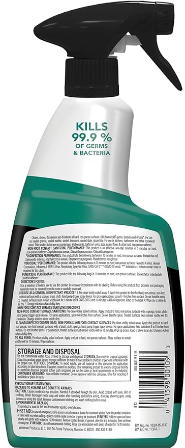 Weiman Granite Cleaner and Polish - 24 Ounce 6 Pack - For Granite Marble Soapstone Quartz Quartzite Slate Limestone Corian Laminate Tile Countertop and More