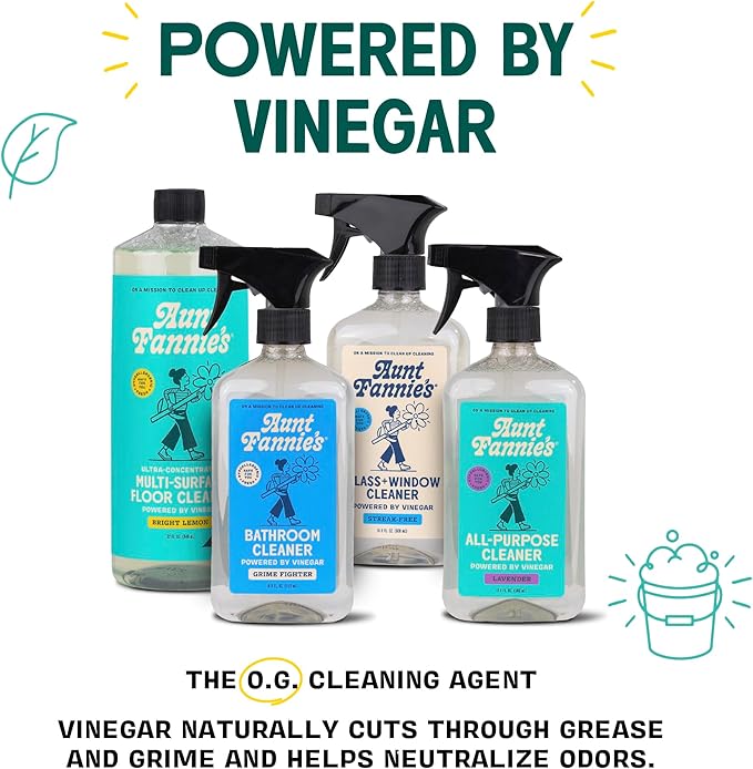 Aunt Fannie's All Purpose Household Cleaner, Multi-surface Spray, Powered by Vinegar for Kitchen, Bath, Windows and Countertops, Lavender Scent (Pack of 3)